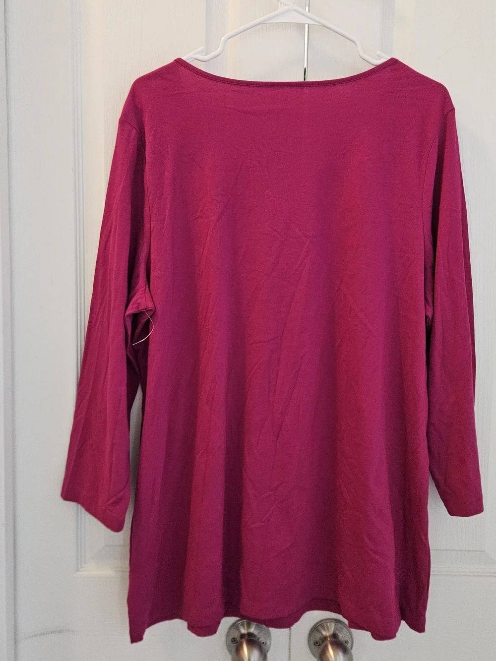 Kim Rogers Women’s Embroidered Tunic Top – XL – Bright Pink - Picture 7 of 7